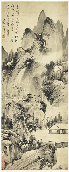 明惲向仿巨然山水　軸