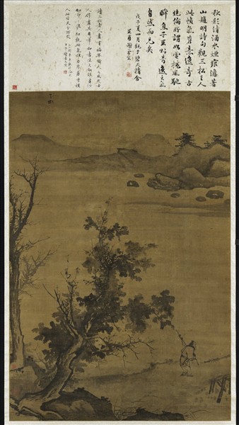 明蔣嵩歸漁圖　軸