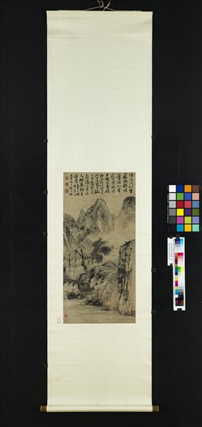 清石濤寫唐人詩意圖　軸