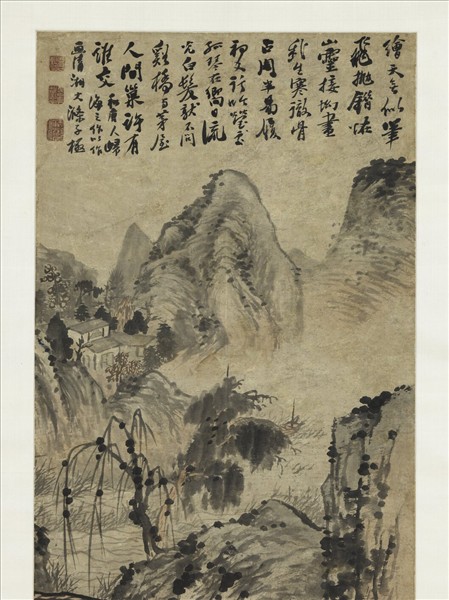 清石濤寫唐人詩意圖　軸