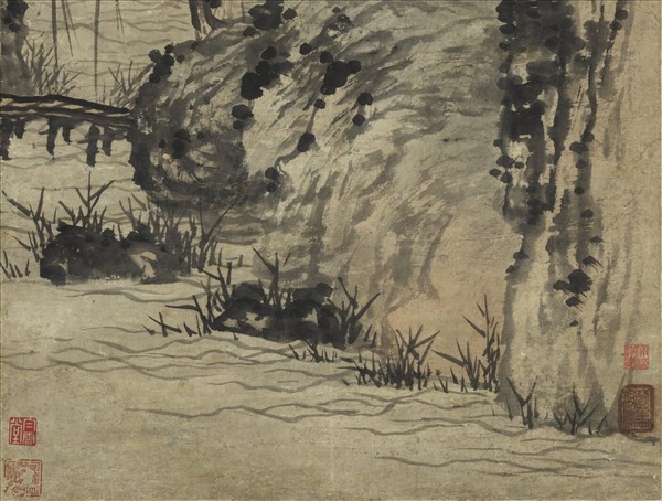 清石濤寫唐人詩意圖　軸