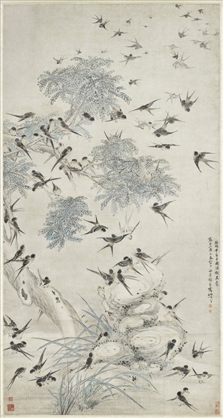 清楊晉百子圖　軸