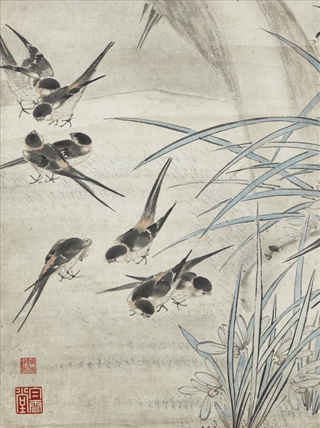 清楊晉百子圖　軸