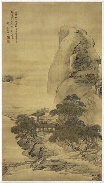 清袁江雨歇山含媚　軸