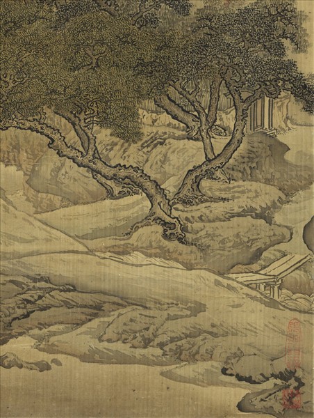 清袁江雨歇山含媚　軸