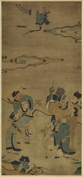 宋緙絲八仙祝壽　軸