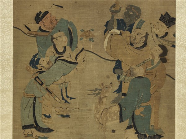 宋緙絲八仙祝壽　軸