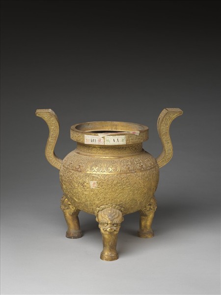 銅鍍金爐（五供）