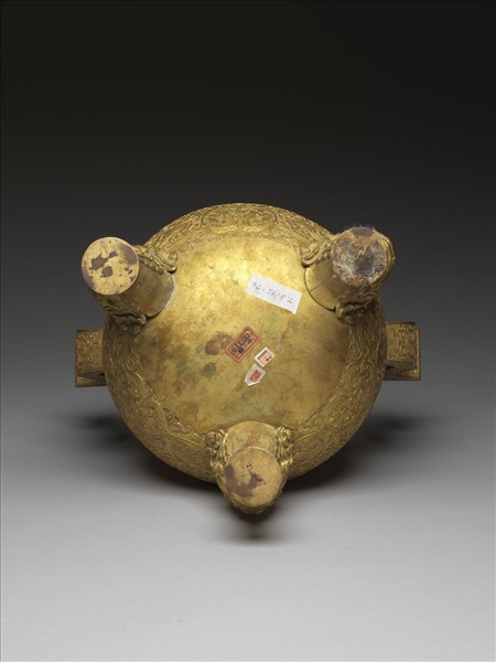 銅鍍金爐（五供）