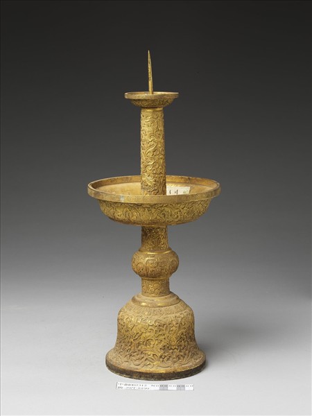 銅鍍金燭台（五供）