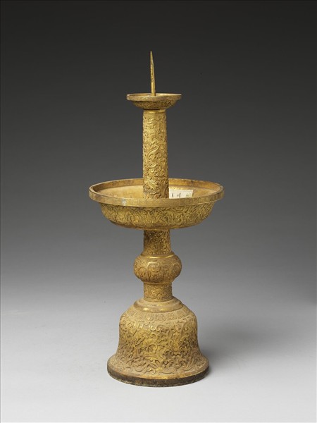 銅鍍金燭台（五供）