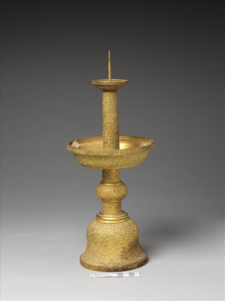 銅鍍金燭台（五供）