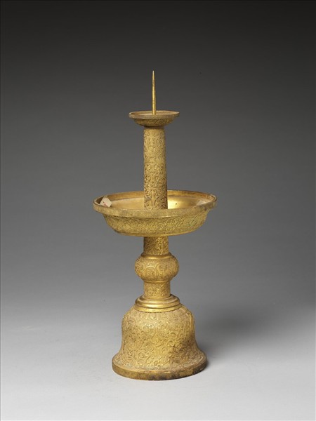 銅鍍金燭台（五供）