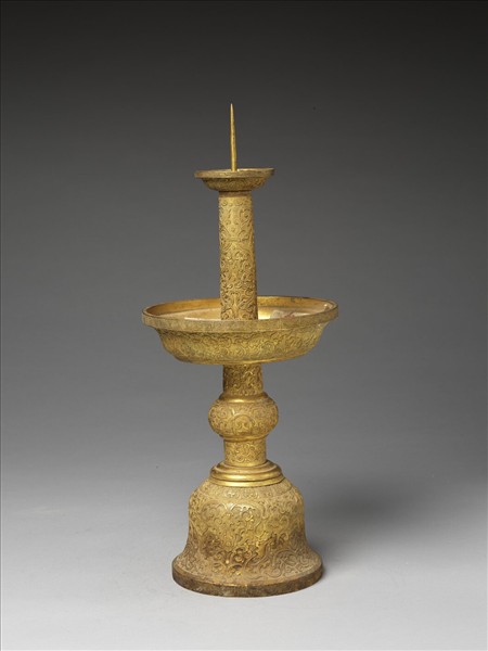 銅鍍金燭台（五供）