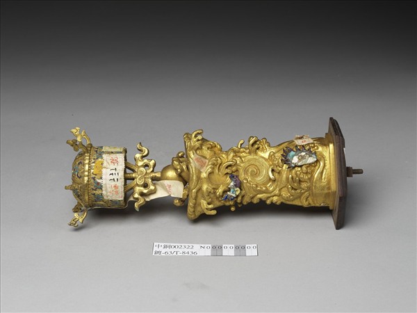 銅鍍金嵌料石八寶（華蓋）