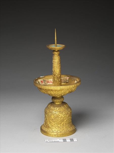 銅鍍金燭台（五供）