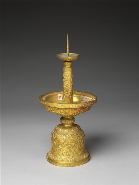 銅鍍金燭台（五供）