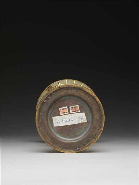 銅鍍金嵌綠松石觚（五供）