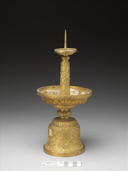 銅鍍金燭台（五供）