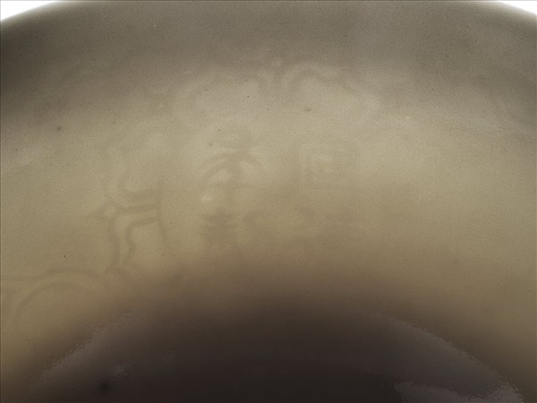 甜白暗花雙龍紋高足碗