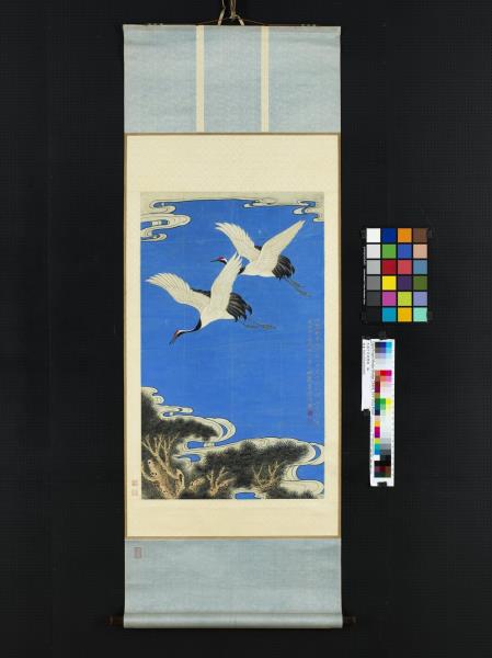 民國于非闇雙鶴　軸