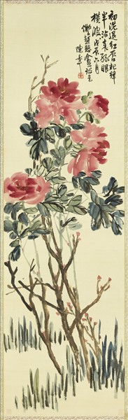 民國陳年牡丹　軸