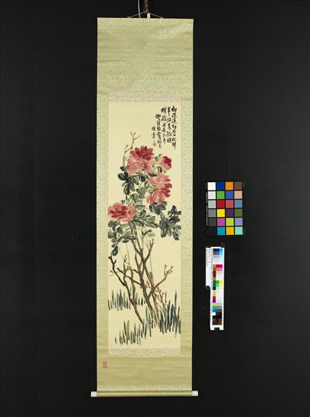 民國陳年牡丹　軸