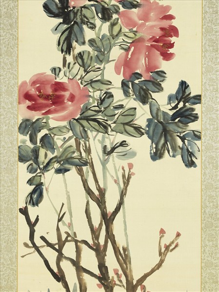 民國陳年牡丹　軸