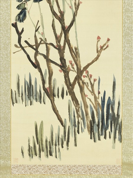 民國陳年牡丹　軸