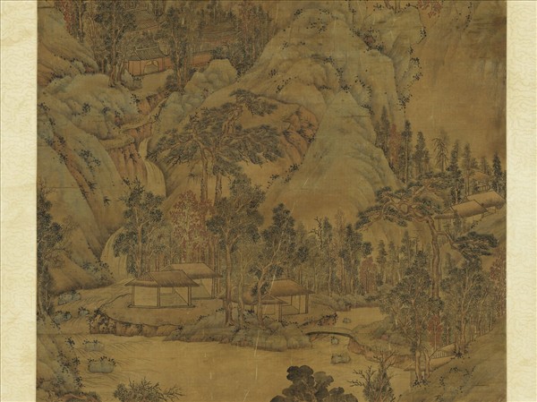 明文徵明山水　軸