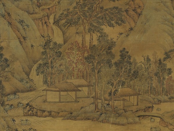 明文徵明山水　軸