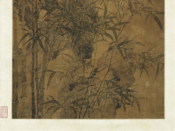 明冒襄墨竹　軸