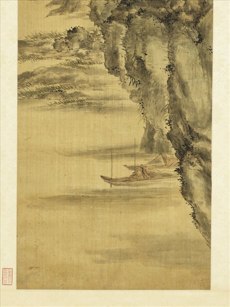 清上官惠山水四屏　軸　之二