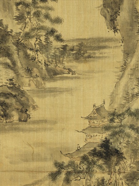 清上官惠山水四屏　軸　之二