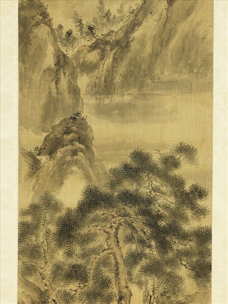 清上官惠山水四屏　軸　之四