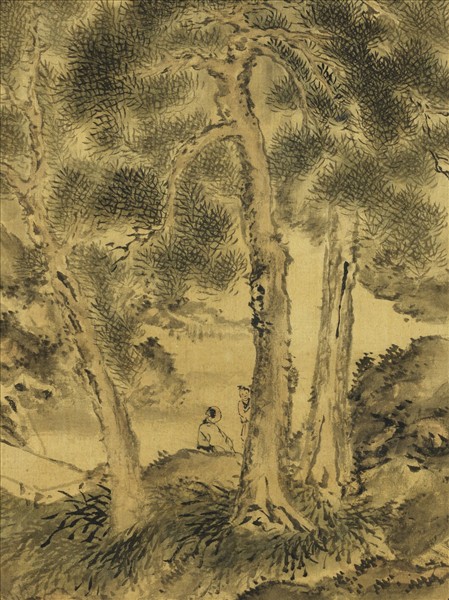 清上官惠山水四屏　軸　之四