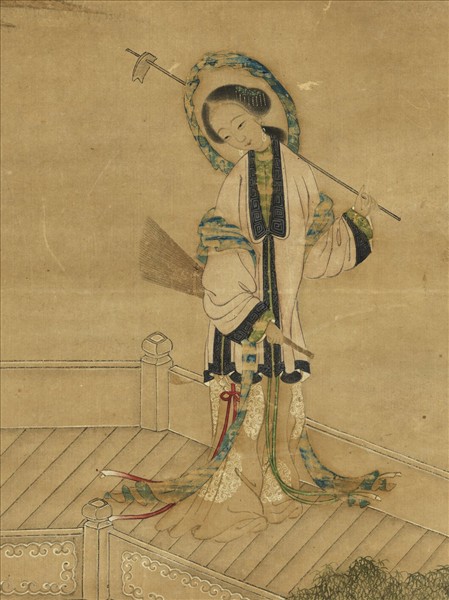 清顧洛仕女圖　軸