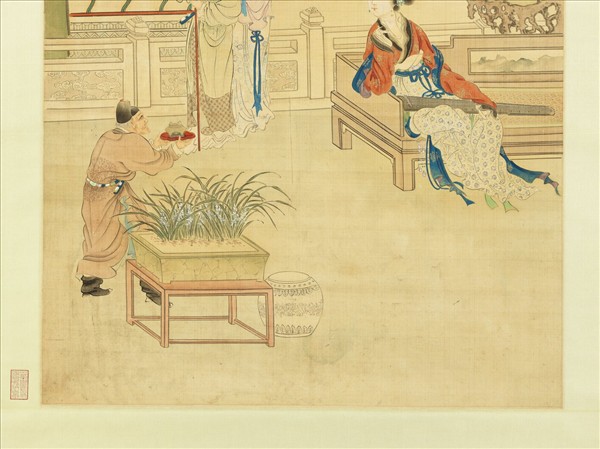 清費丹旭秋月琴意圖　軸