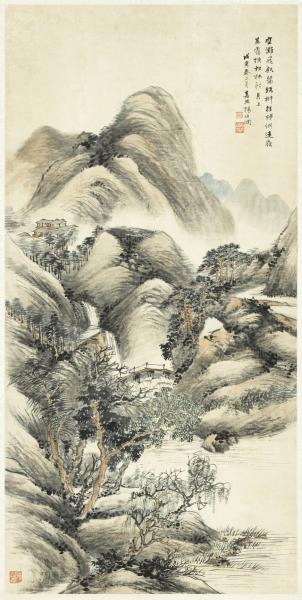 清楊伯潤山水　軸