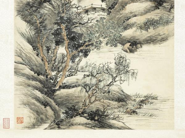 清楊伯潤山水　軸