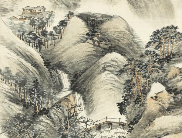 清楊伯潤山水　軸