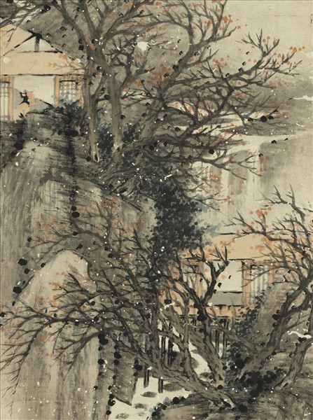 清胡遠山水　軸