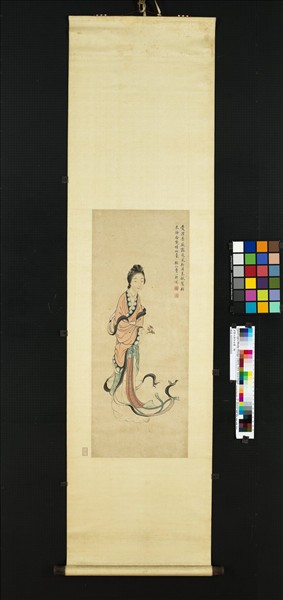 清費以耕仕女圖　軸