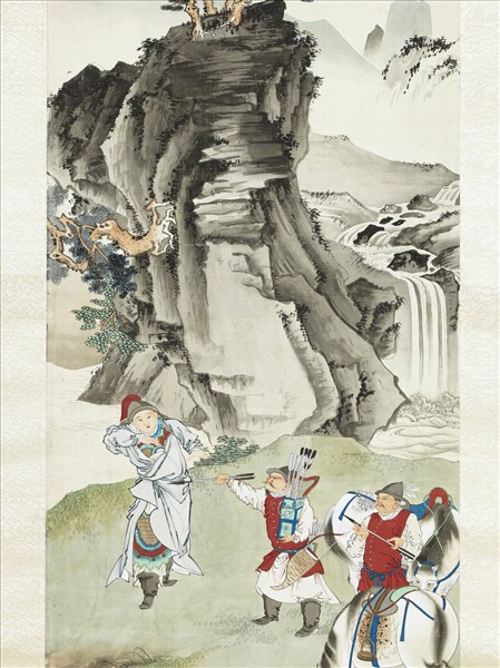 民國徐操木蘭從軍圖　軸