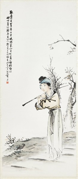 民國郭梁仕女圖　軸