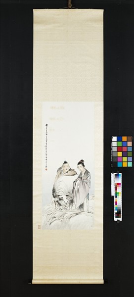 民國郭梁牛郎織女圖　軸