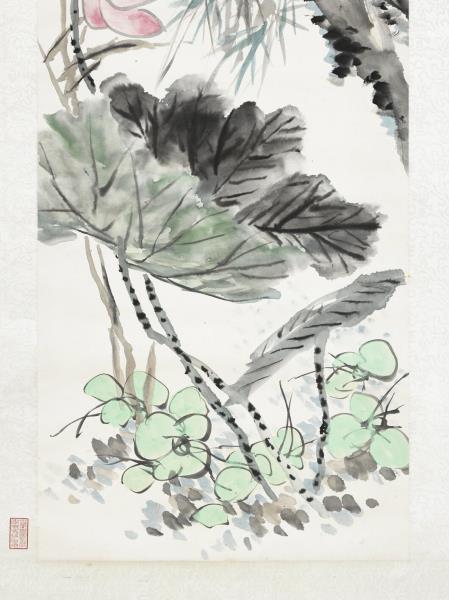 清蒲華荷花楊柳　軸