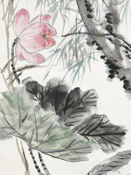 清蒲華荷花楊柳　軸