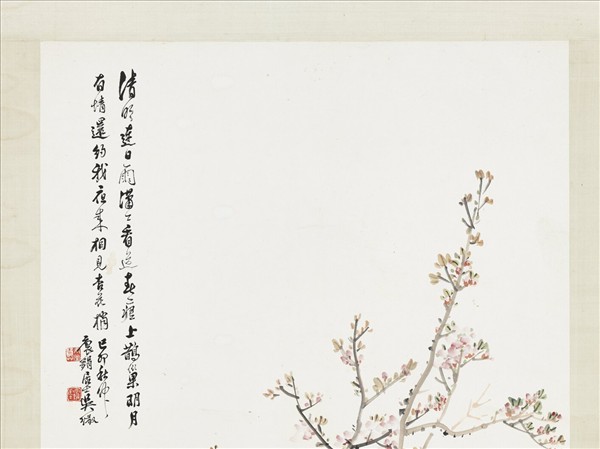 清吳徵杏花圖真蹟　軸