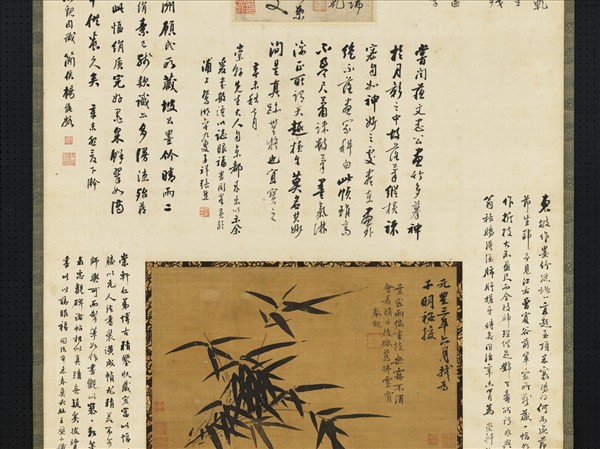 宋蘇軾雨竹　軸